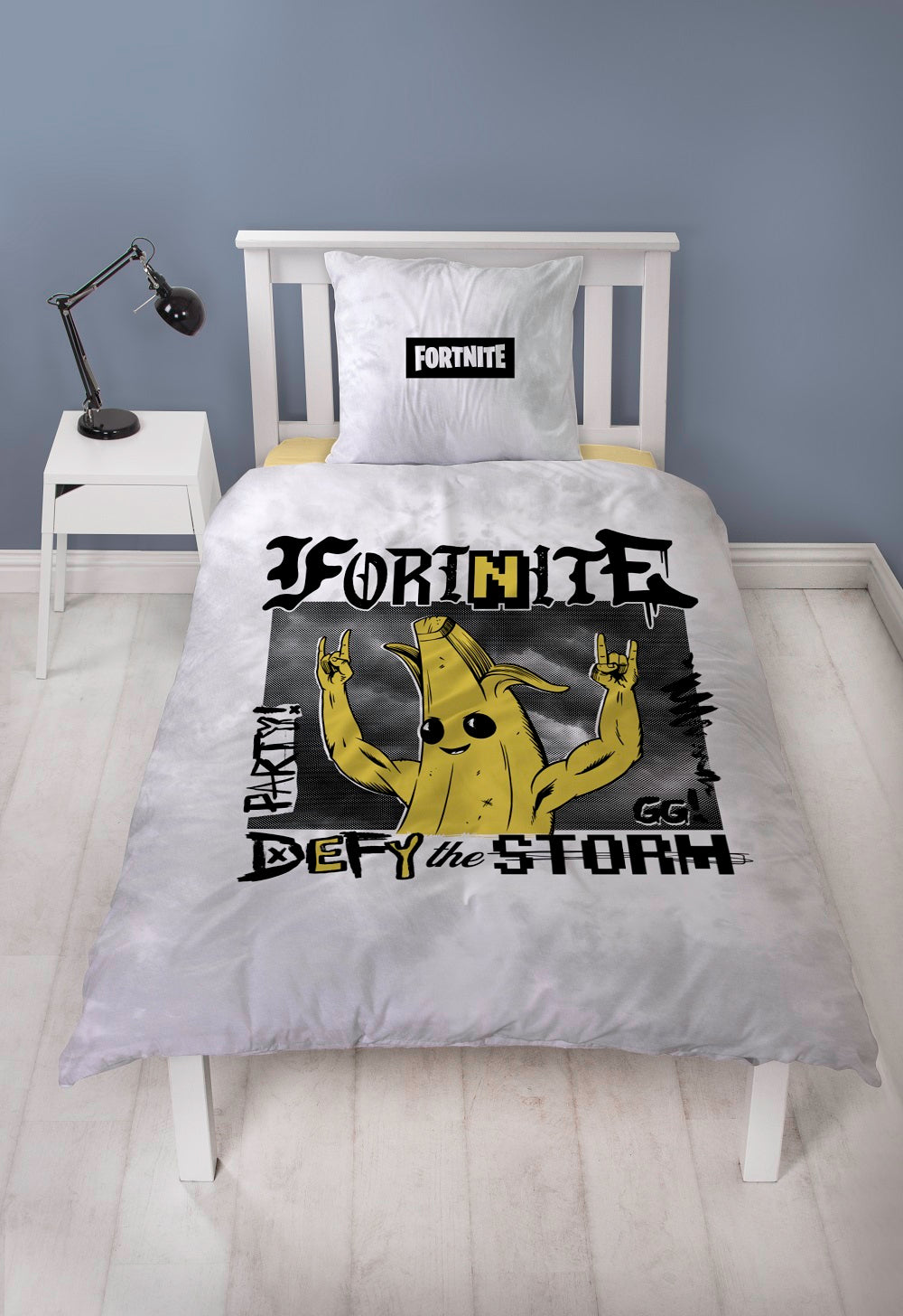 Fortnite - Parure de lit en microfibre Banane (140x200cm + 63x63cm) - flash vidéo