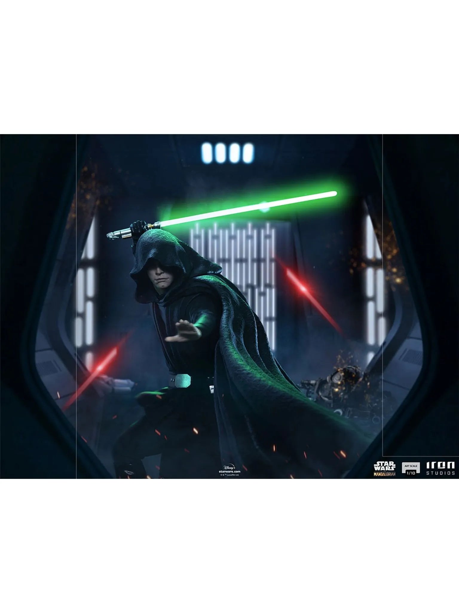 Iron Studios - Arts Scale 1/10 - The Mandalorian - Luke Skywalker (Combar Version) Statue 24cm - flash vidéo