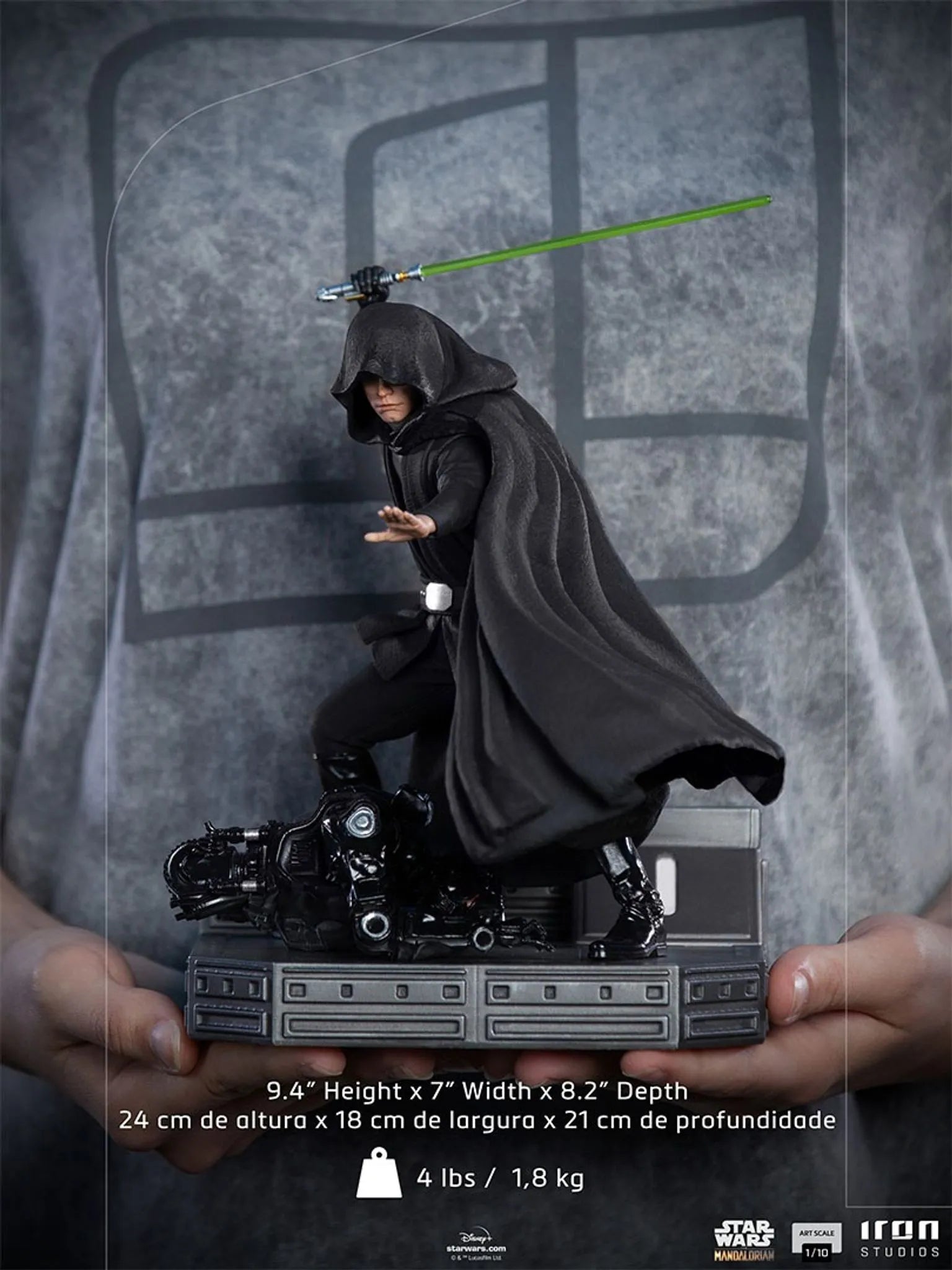 Iron Studios - Arts Scale 1/10 - The Mandalorian - Luke Skywalker (Combar Version) Statue 24cm - flash vidéo