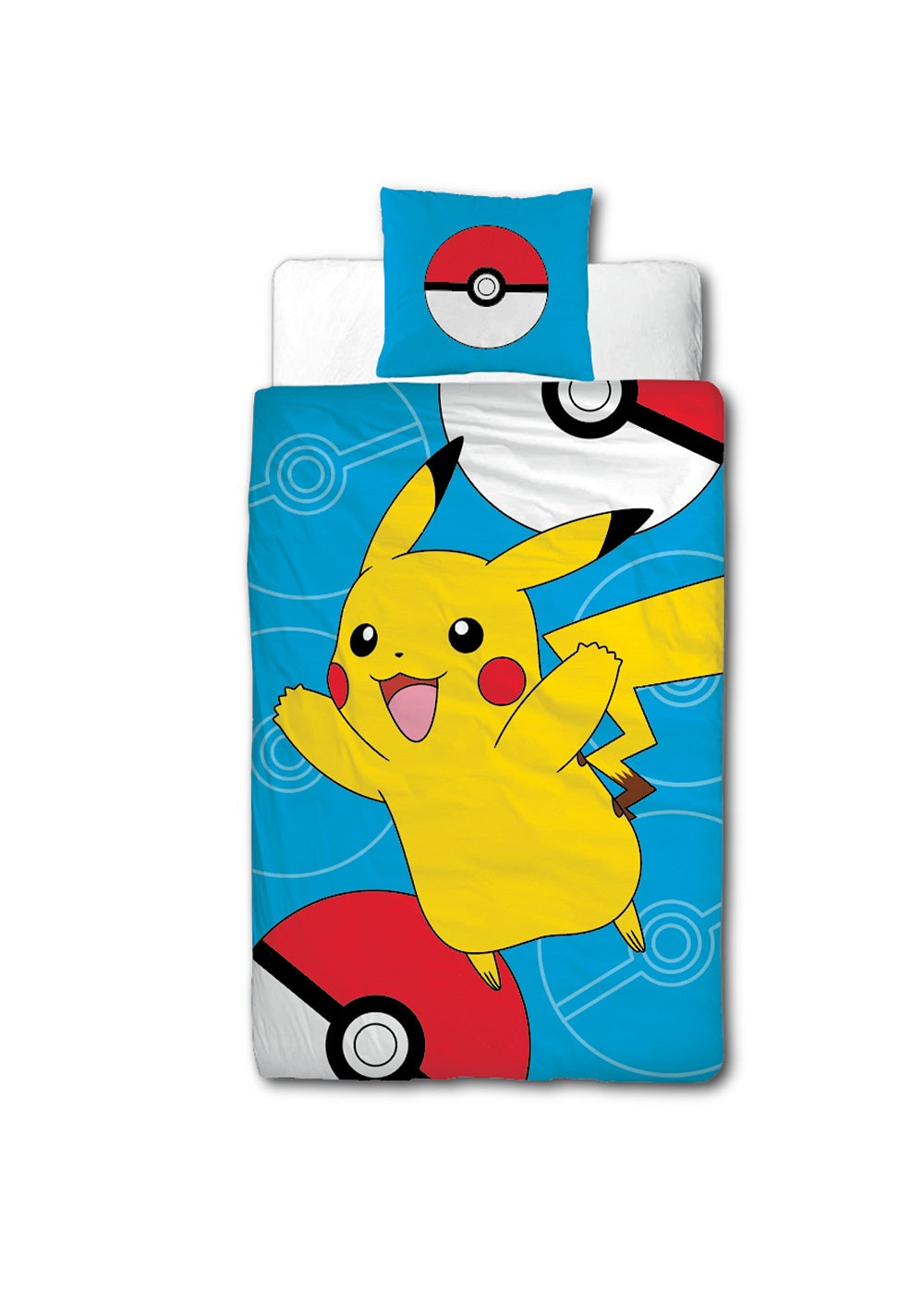 Pokémon - Parure de lit en microfibre Pikachu III (140x200cm + 63x63cm) - flash vidéo