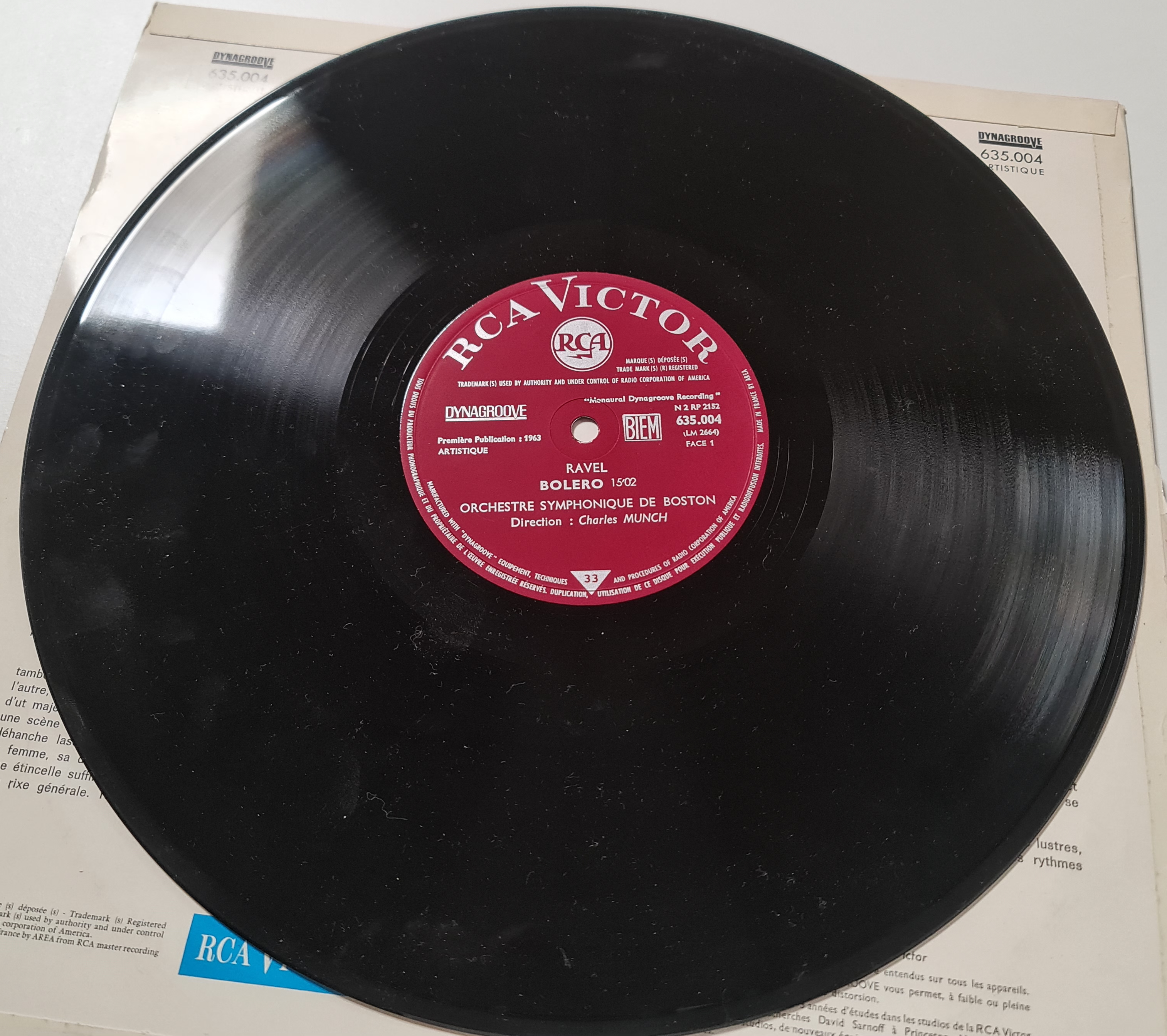 (Occasion) - Ravel, Charles Munch , Orchestre Symphonique De Boston–Bolero - La Valse - Pavane Pour Une Infante Défunte [Vinyle 33Tours]