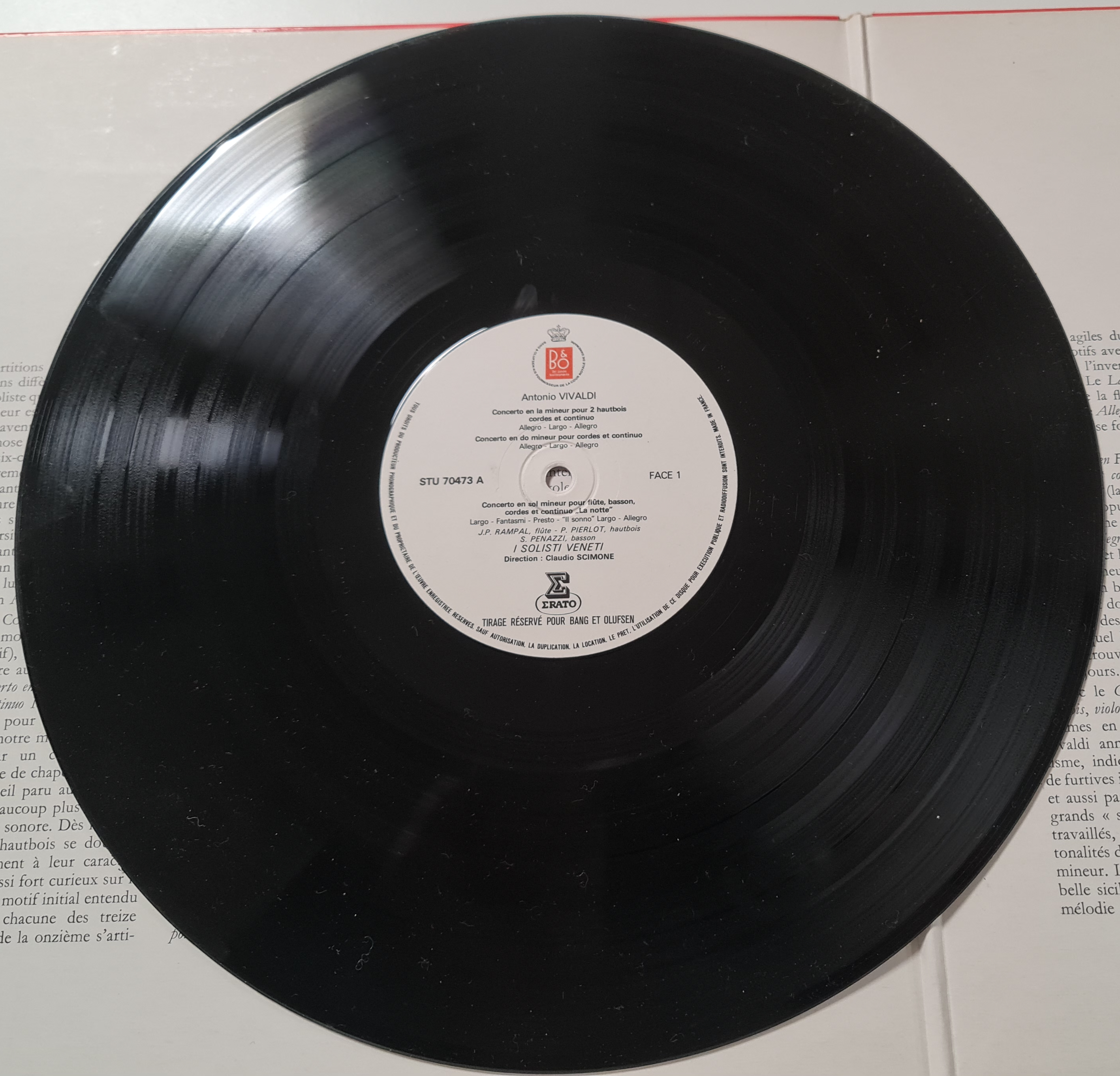 (Occasion) -Vivaldi Six concertos pour flûte, haubois, basson, cordes et continuo Jean-Pierre Rampal-Pierre Pierlot Sergio penazzi [Vinyle 33Tours]