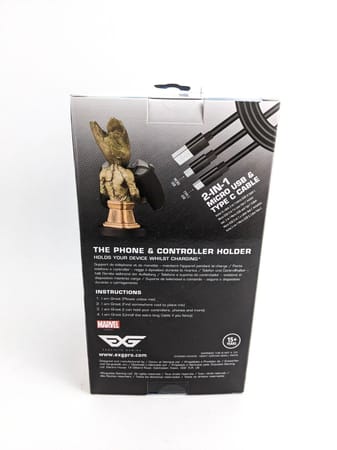 Cable Guys - Marvel - I Am Groot - Groot Support Chargeur pour Téléphone et Manette - flash vidéo