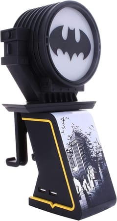 Cable Guys Ikon - DC Comics - Batman Logo Support Lumineux Chargeur pour Téléphone et Manette - flash vidéo