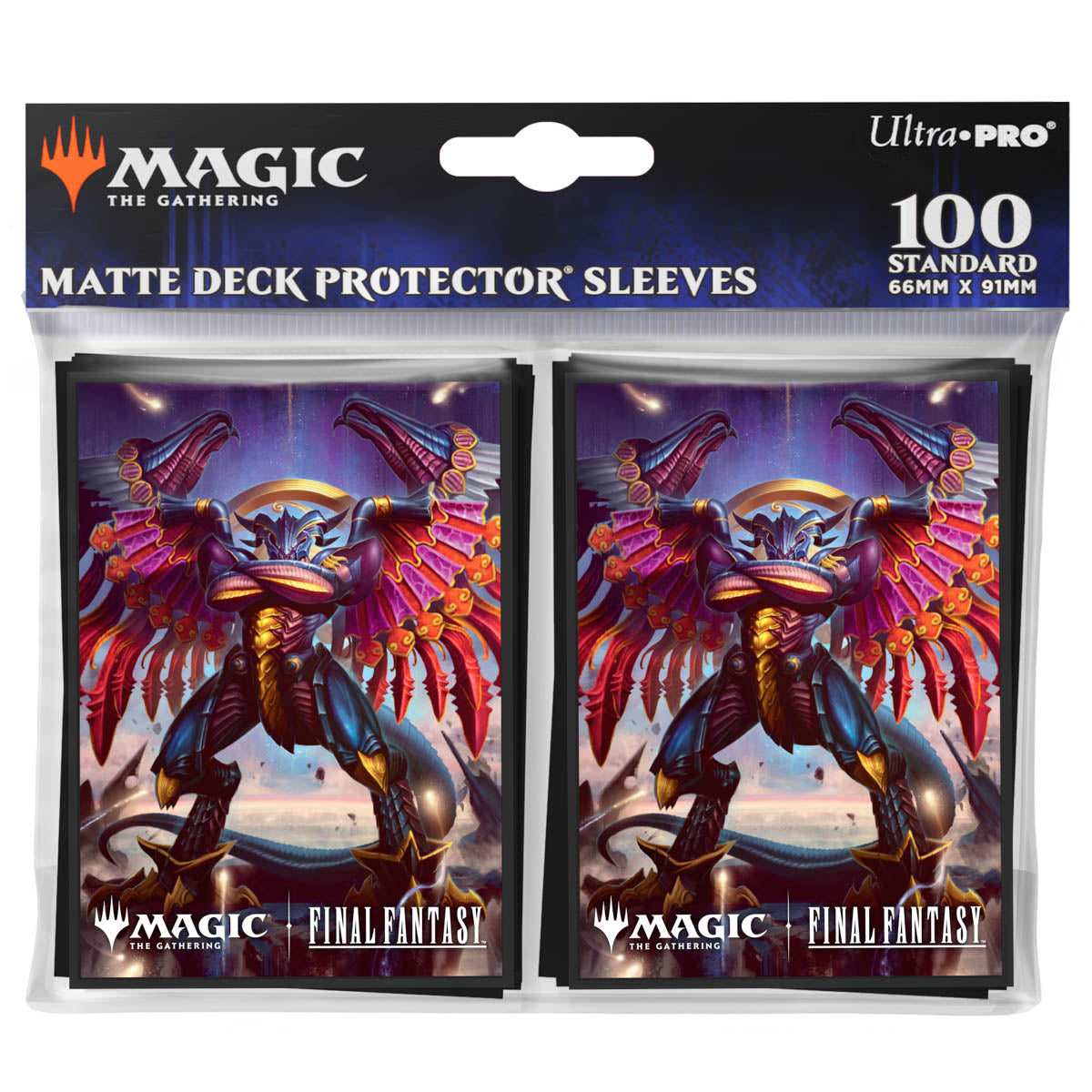 Ultra Pro - Magic: The Gathering - Universes Beyond: Final Fantasy - Sachet de 100 protèges cartes standard Summon: Bahamut (63 x 89 mm)