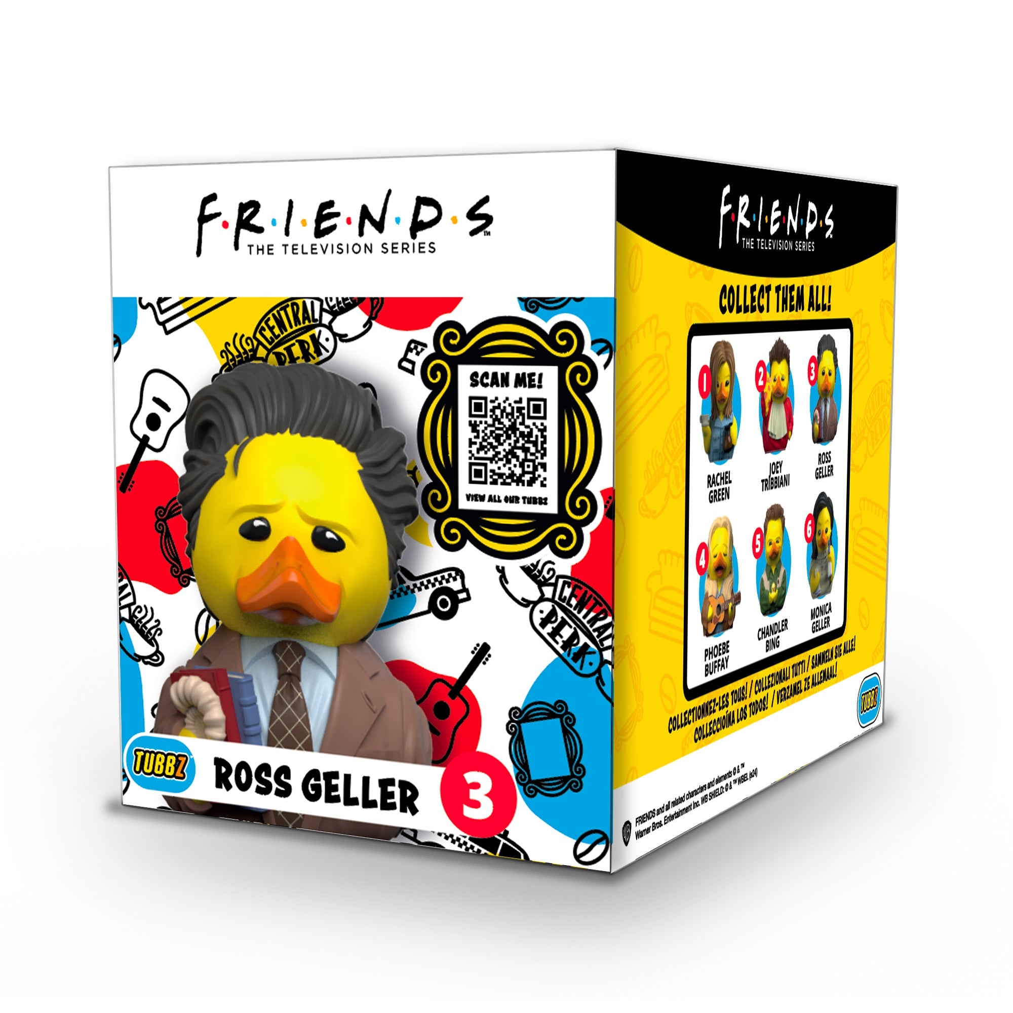 Numskull - Best of TUBBZ Boîte Canard de bain - Friends - Ross Geller - 9cm - flash vidéo
