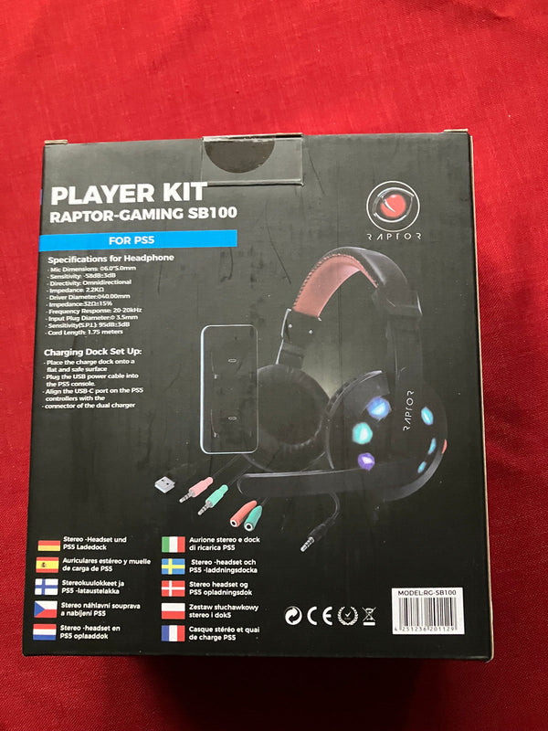 Raptor Gaming - Casque de jeu filaire SB-100 Super-Bundle