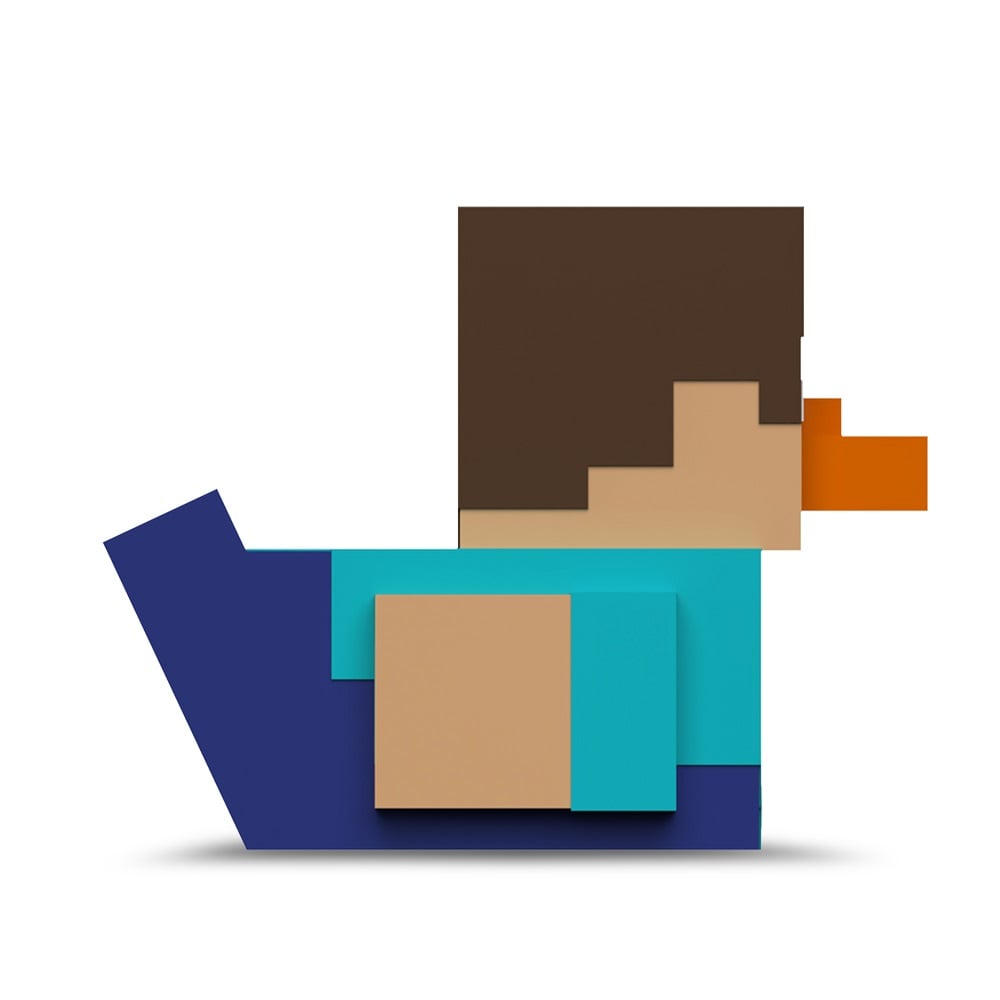 Numskull - TUBBZ Canard de bain - Minecraft - Steve (Première Édition) - 9cm - flash vidéo