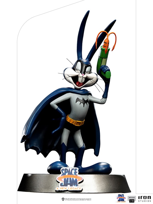 Iron Studios - Arts Scale 1/10 - Space Jam: A New Legacy - Bugs Bunny (Batman Version) Statue 19cm - flash vidéo