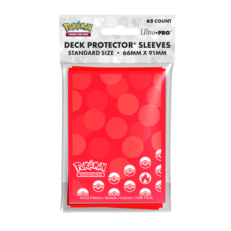 Ultra Pro - Pokémon JCC - Pochettes de protection de deck Énergie Feu 65 pcs (66 x 91 mm)