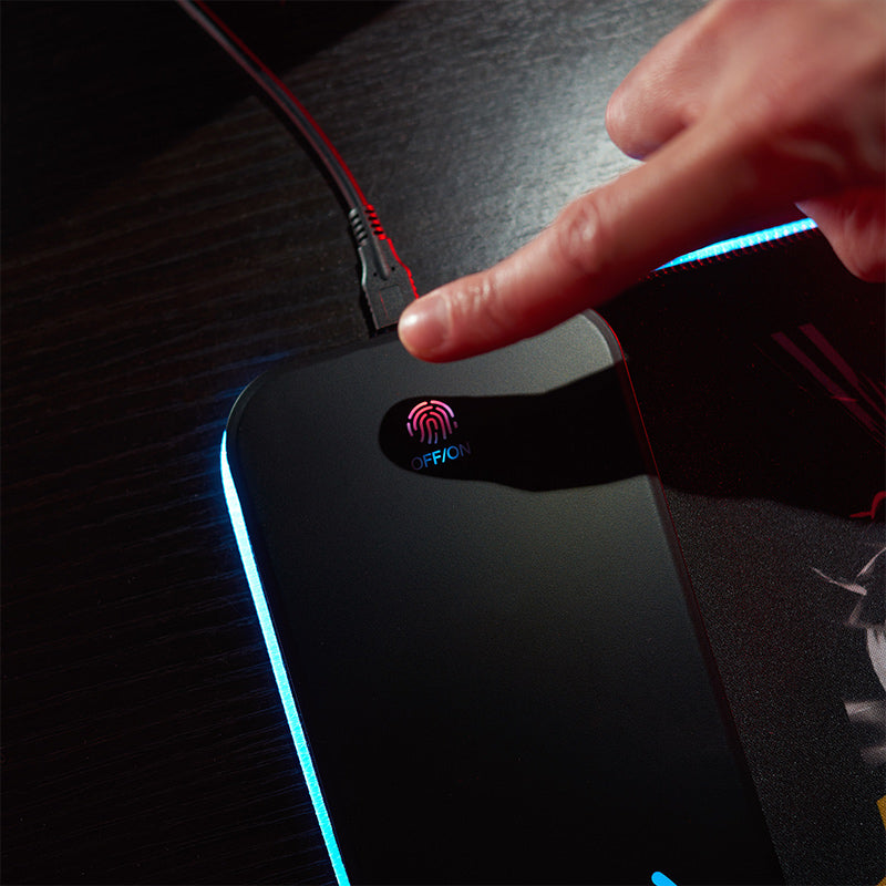 Numskull - Mortal Kombat - Tapis de souris de jeu XXL et chargeur sans fil - flash vidéo