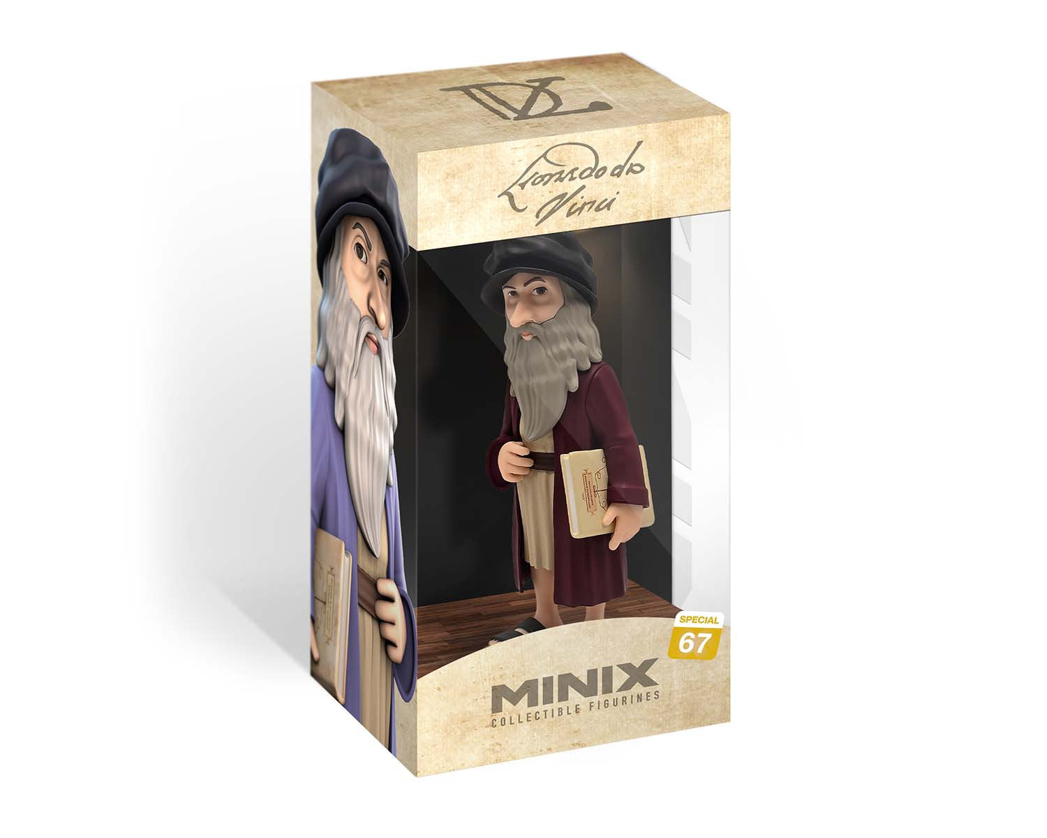 Minix - Celebrity #67 - Histoire - Leonard De Vinci - Figurines PVC 12 cm