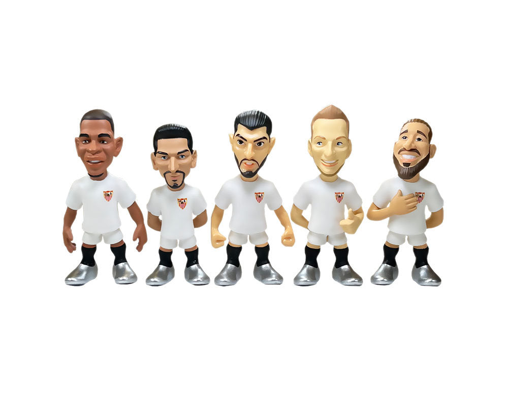 Minix - Football Stars - Pack de 5 Seville V2 (Ramos, Rakitic, Mir, Navas, Fernando) - Figurines PVC 7 cm