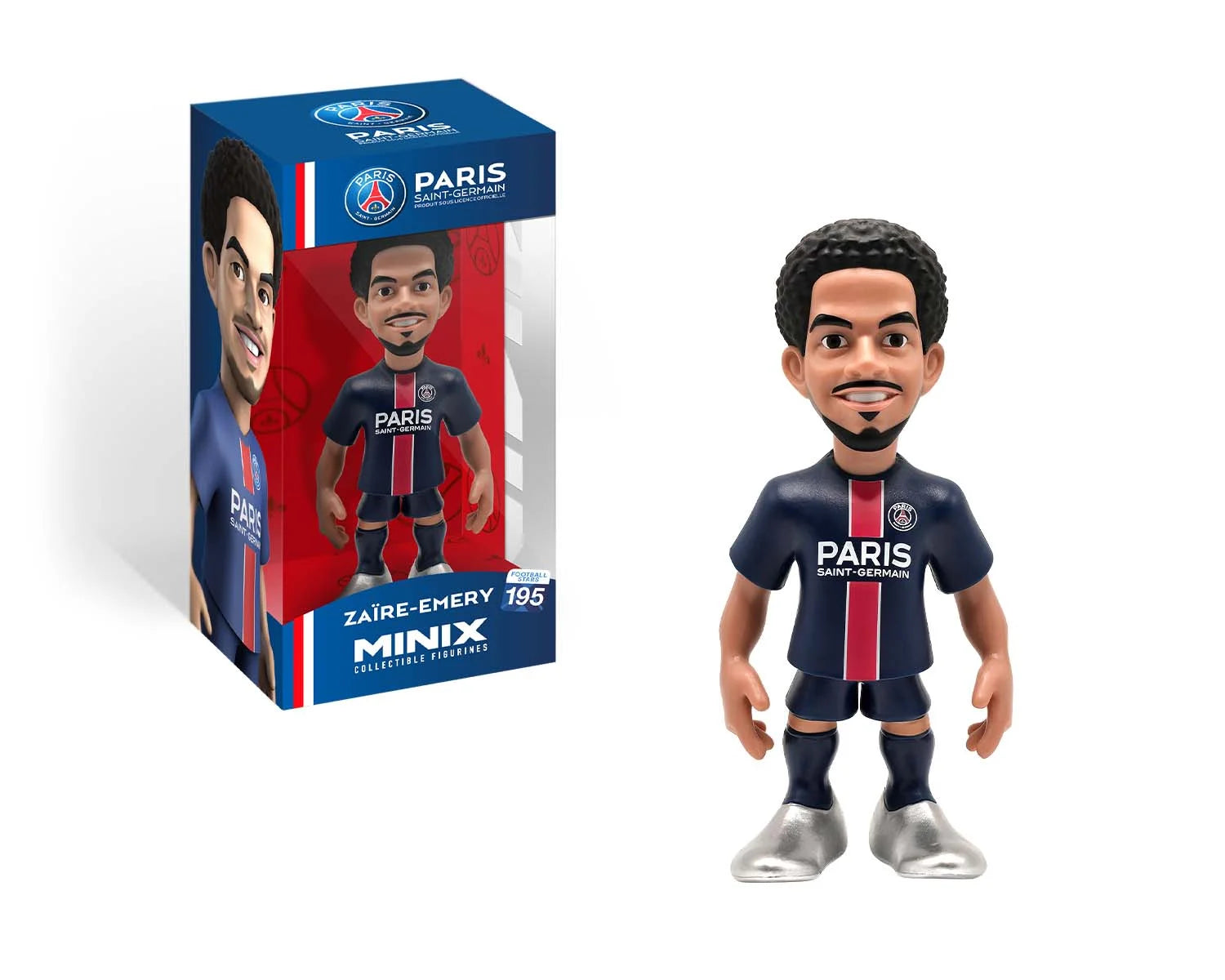 Minix - Football Stars #195 - PSG - Warren Zaire - Emery 33 - Figurines PVC 12 cm