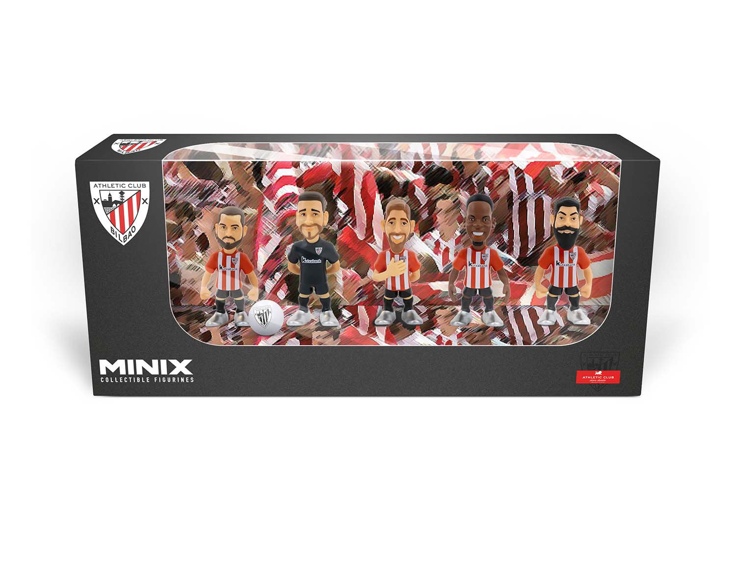 Minix - Football Stars - Pack de 5 Athletic Club Bilbao - A (Unai simon / Villalibre / Williams / Muniain / Williams jr) - Figurines PVC 7 cm