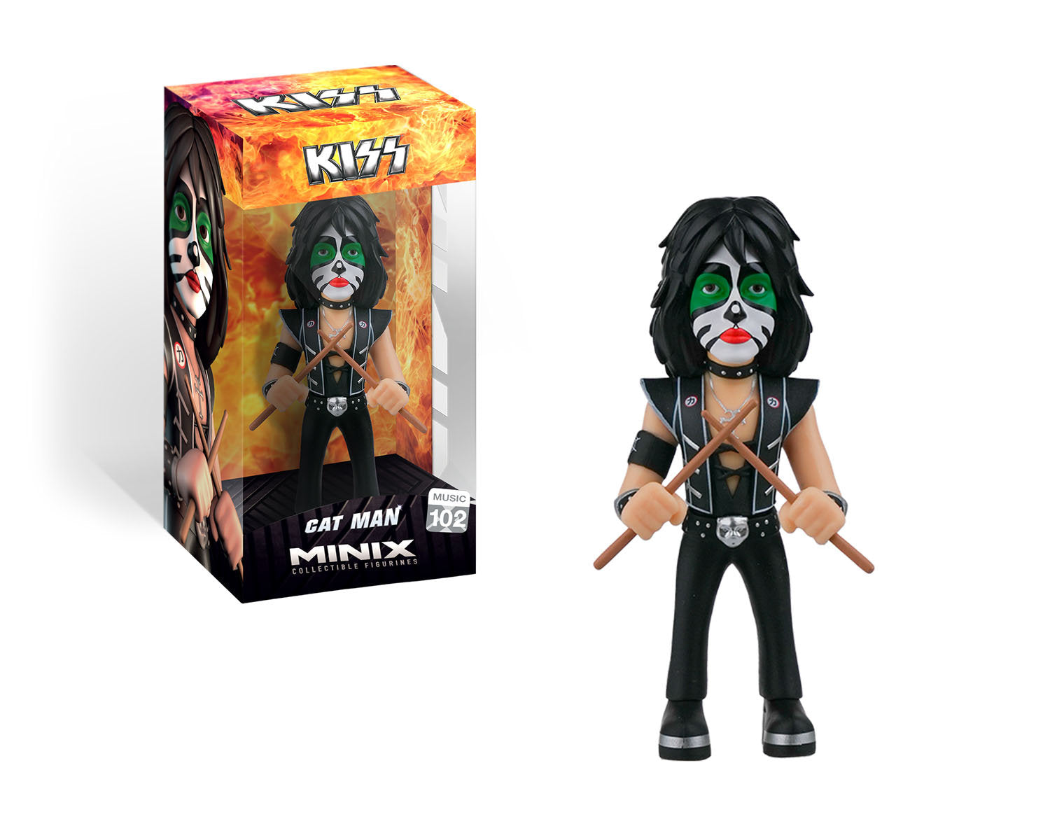 Minix - Music #102 - KISS - Cat Man - Figurines PVC 12 cm