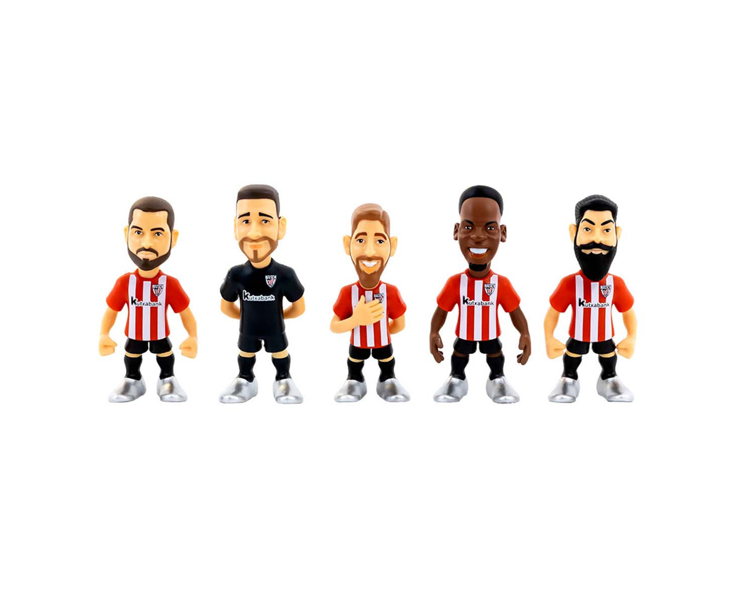 Minix - Football Stars - Pack de 5 Athletic Club Bilbao - A (Unai simon / Villalibre / Williams / Muniain / Williams jr) - Figurines PVC 7 cm