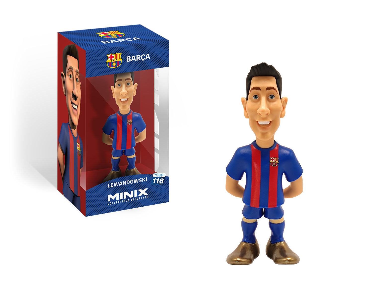 Minix - Football Stars #116 - FC Barcelone - Lewandowski 9 - Figurines PVC 12 cm