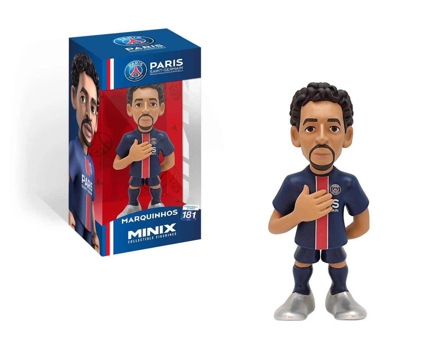 Minix - Football Stars #181 - PSG - Marquinhos 5 - Figurines PVC 12 cm