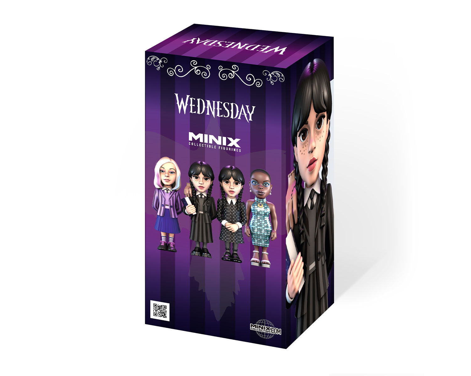 Minix - TV Series #123 - Wednesday - Mercredi Addams avec La Chose - Figurines PVC 12 cm