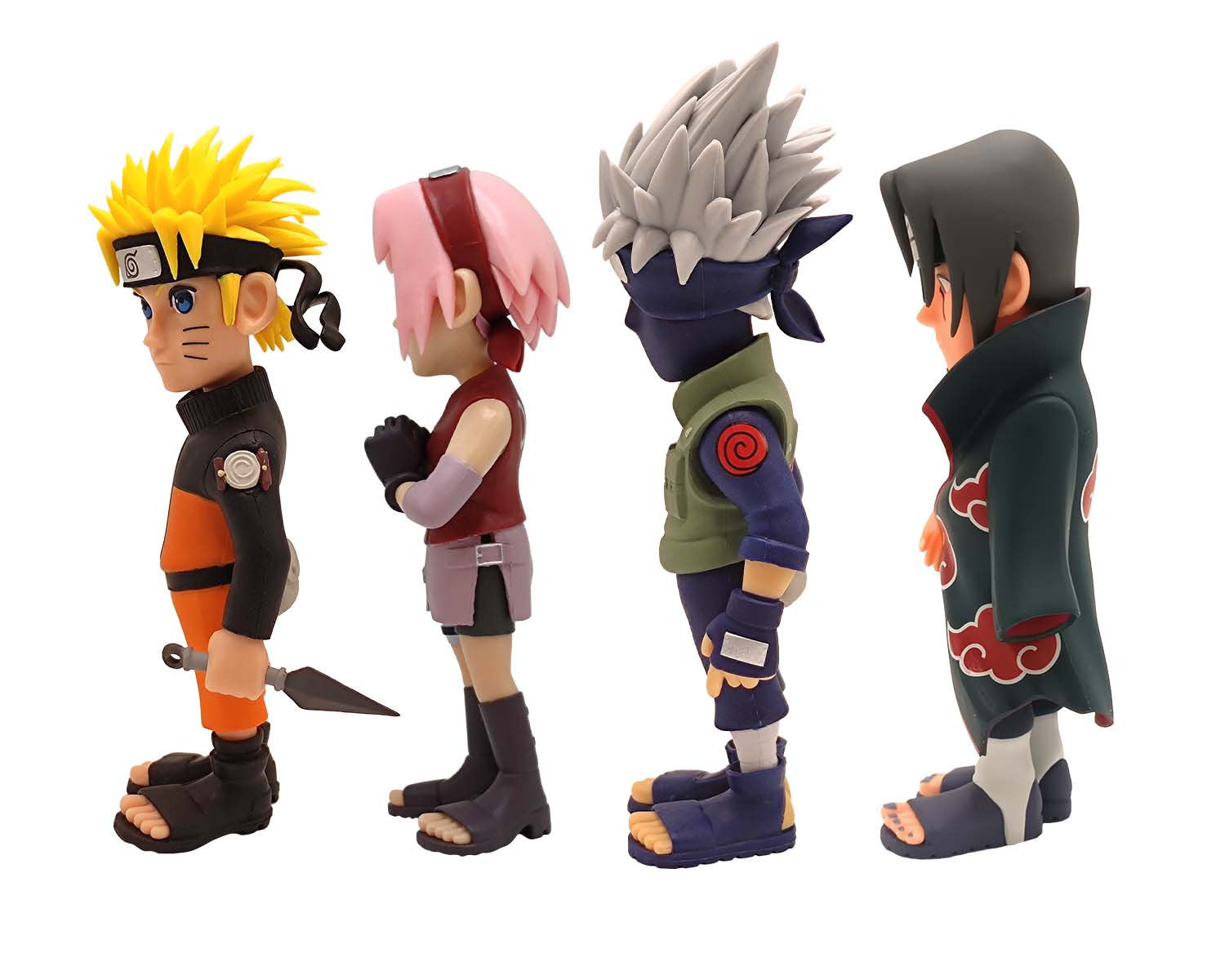 Minix - Anime - Pack de 4 Naruto Shippuden (Naruto, Kakashi, Itachi, Sakura) - Figurines PVC 7 cm