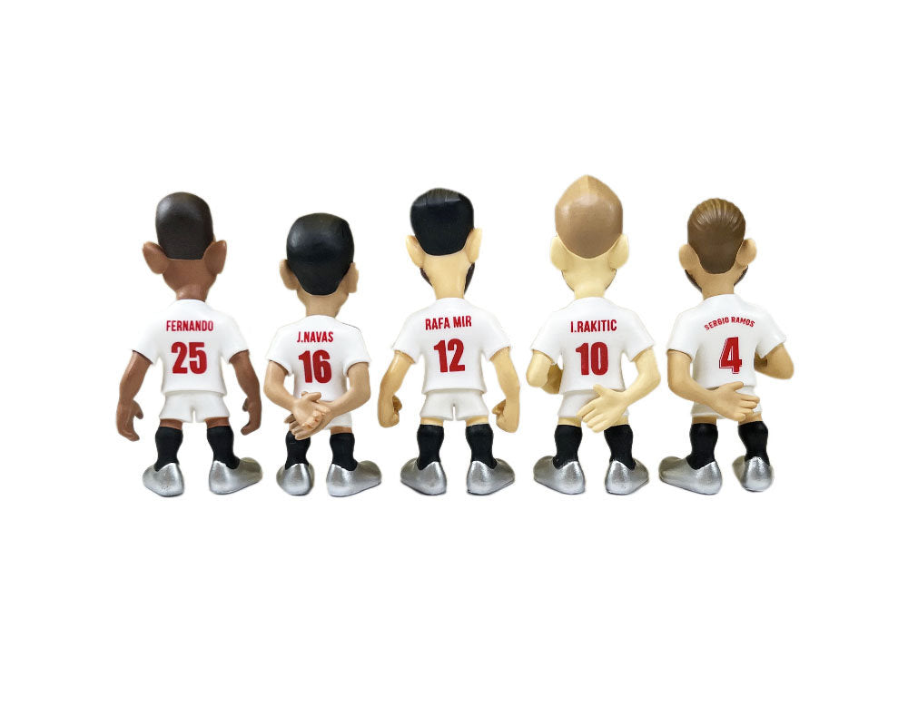 Minix - Football Stars - Pack de 5 Seville V2 (Ramos, Rakitic, Mir, Navas, Fernando) - Figurines PVC 7 cm