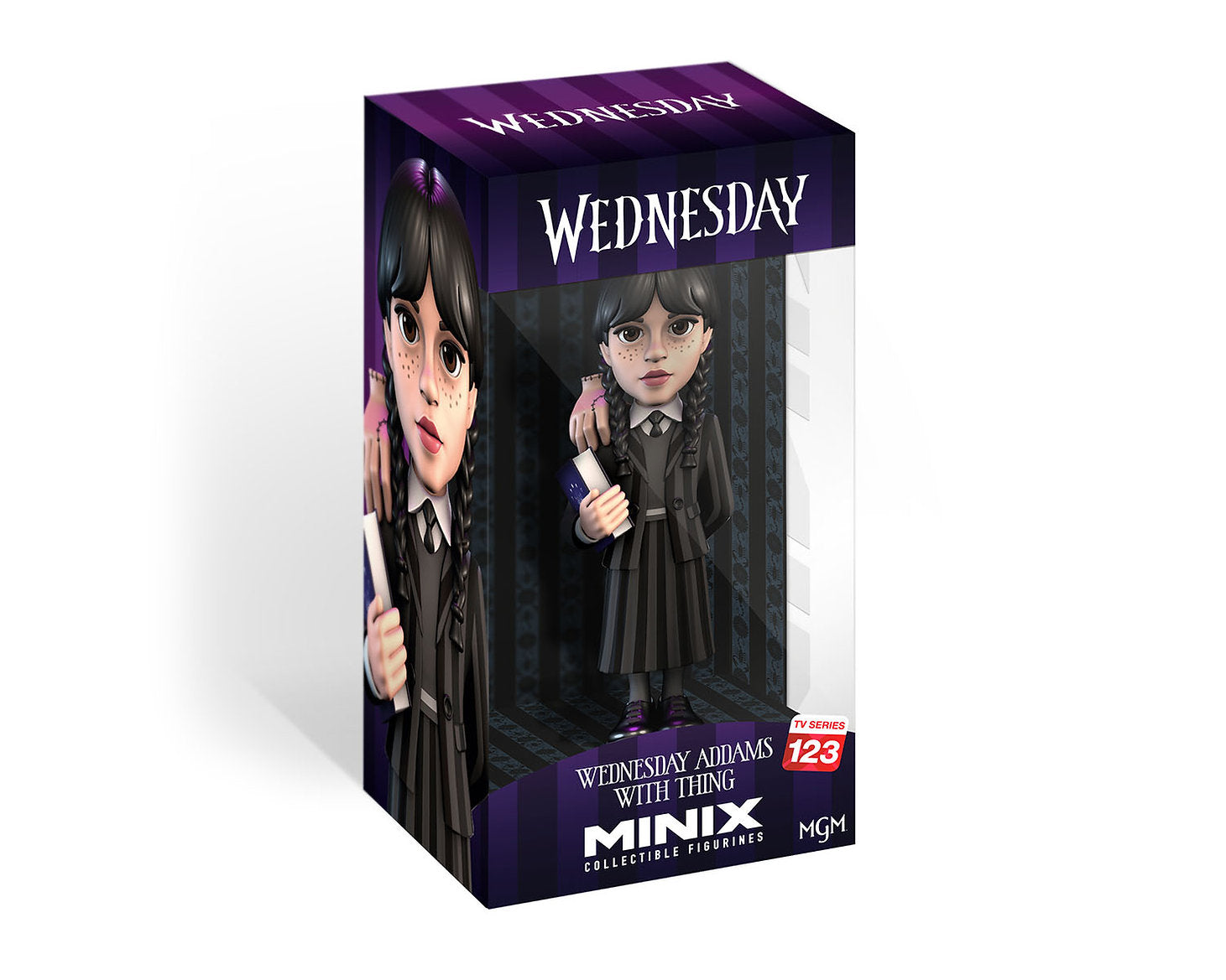 Minix - TV Series #123 - Mercredi - Mercredi Addams avec La Chose - Figurine 12cm