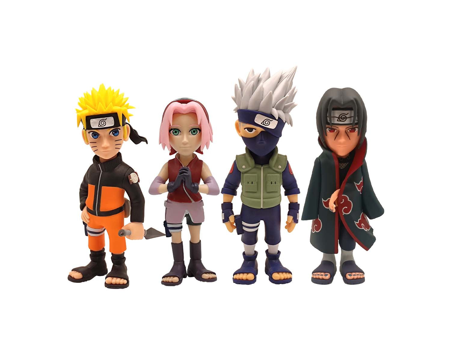 Minix - Anime - Pack de 4 Naruto Shippuden (Naruto, Kakashi, Itachi, Sakura) - Figurines PVC 7 cm