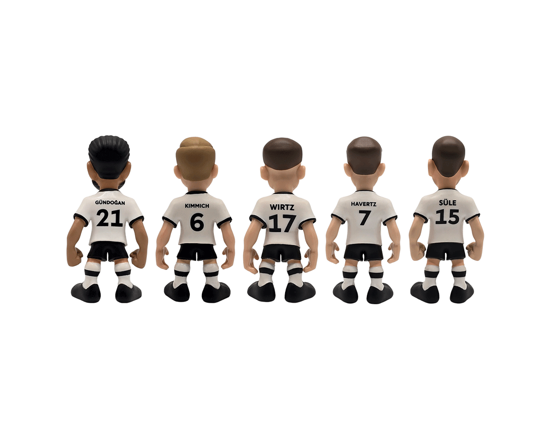 Minix - Football Stars - Pack de 5 Allemagne B (Gundogan/Kimmich/Wirtz/Havertz/Sule) - Figurines PVC 7 cm