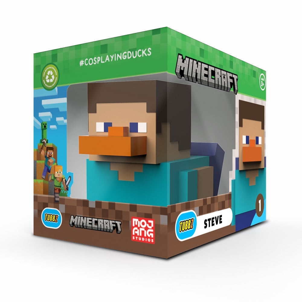 Numskull - Best of TUBBZ Boîte Canard de bain - Minecraft - Steve - 9cm