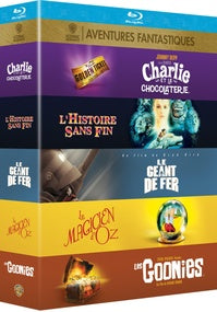 Collection de 5 films aventures fantastiques Warner : Le Géant de fer + L'Histoire sans fin + Les Goonies + Charlie et la chocolaterie + Le Magicien d'Oz [Blu-ray]