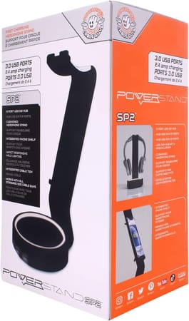 Cable Guys - Powerstand SP2 Support Chargeur pour Téléphone et Manette Noir