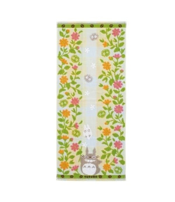 Ghibli - Mon Voisin Totoro - Serviette Totoro Jardin de Fleurs 34x80cm - flash vidéo