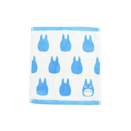 Mon Voisin Totoro - Mini serviette Silhouette de Totoro Bleu 33x36 cm - flash vidéo
