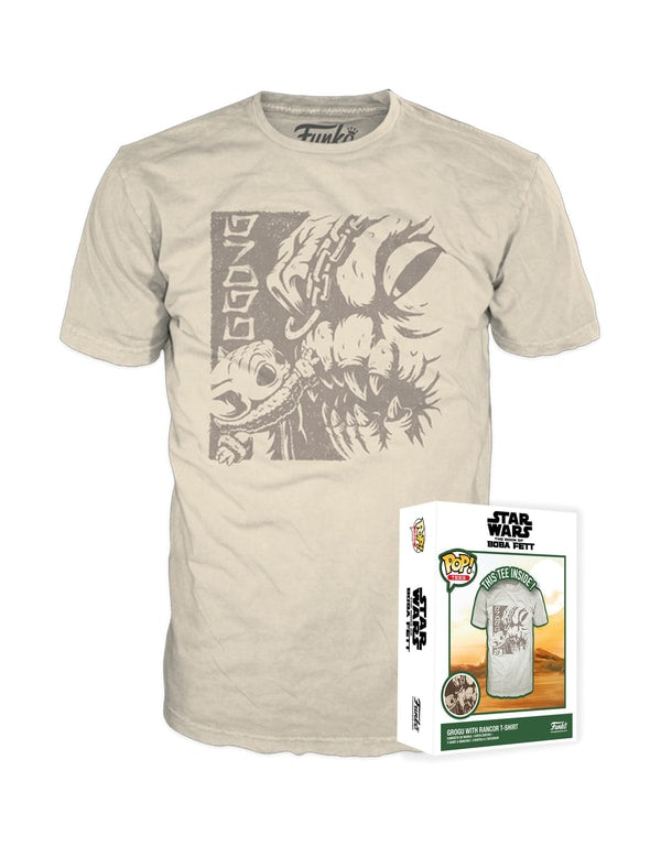 Funko NEWBoxed Tee: Star Wars: The Mandalorian - Grogu (with Rancor) - M - flash vidéo