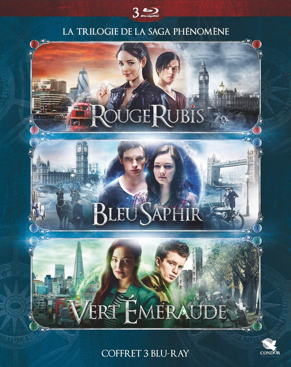 La Trilogie des gemmes : Rouge Rubis + Bleu Saphir + Vert Émeraude [Blu-ray]