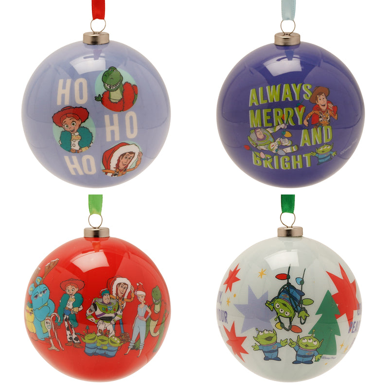 Disney - Lot de 4 Boules de Noël - Toy Story