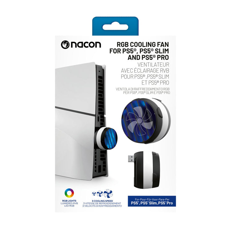 Nacon - Ventilateur avec éclairage RVB pour PS5, PS5 Slim et PS5 Pro