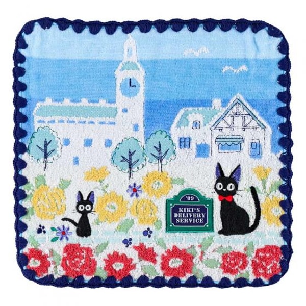 Ghibli - Kiki la petite sorcière - Mini Serviette Rue de Paris 25x25cm - flash vidéo