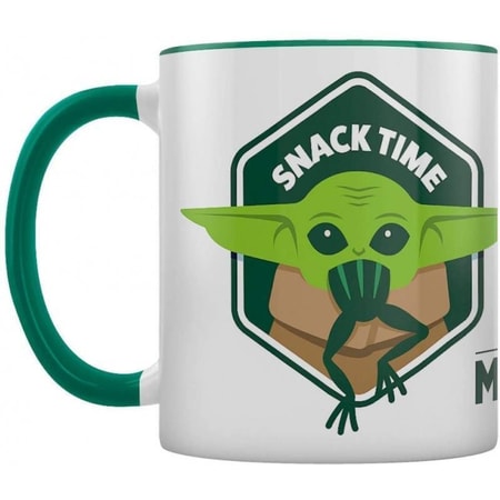 Star Wars : The Mandalorian Snack Time Green Coloured Inner Mug 315ml