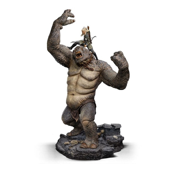 Iron Studios - Deluxe Art Scale 1/10 - Le Seigneur des anneaux - Legolas vs. Troll des Cavernes Statue 72cm - flash vidéo