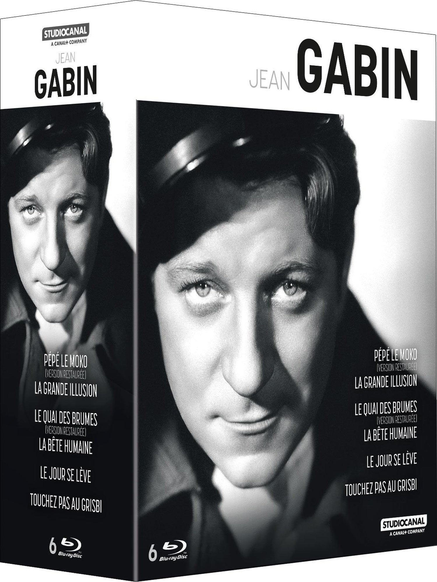 Jean Gabin : Pépé le Moko + La Grande Illusion + Quai des brumes + La Bête humaine + Le Jour se lève + Touchez pas au grisbi [Blu-ray]