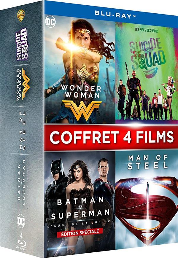 Wonder Woman + Suicide Squad + Batman v Superman : L'Aube de la justice + Man of Steel [Blu-ray]