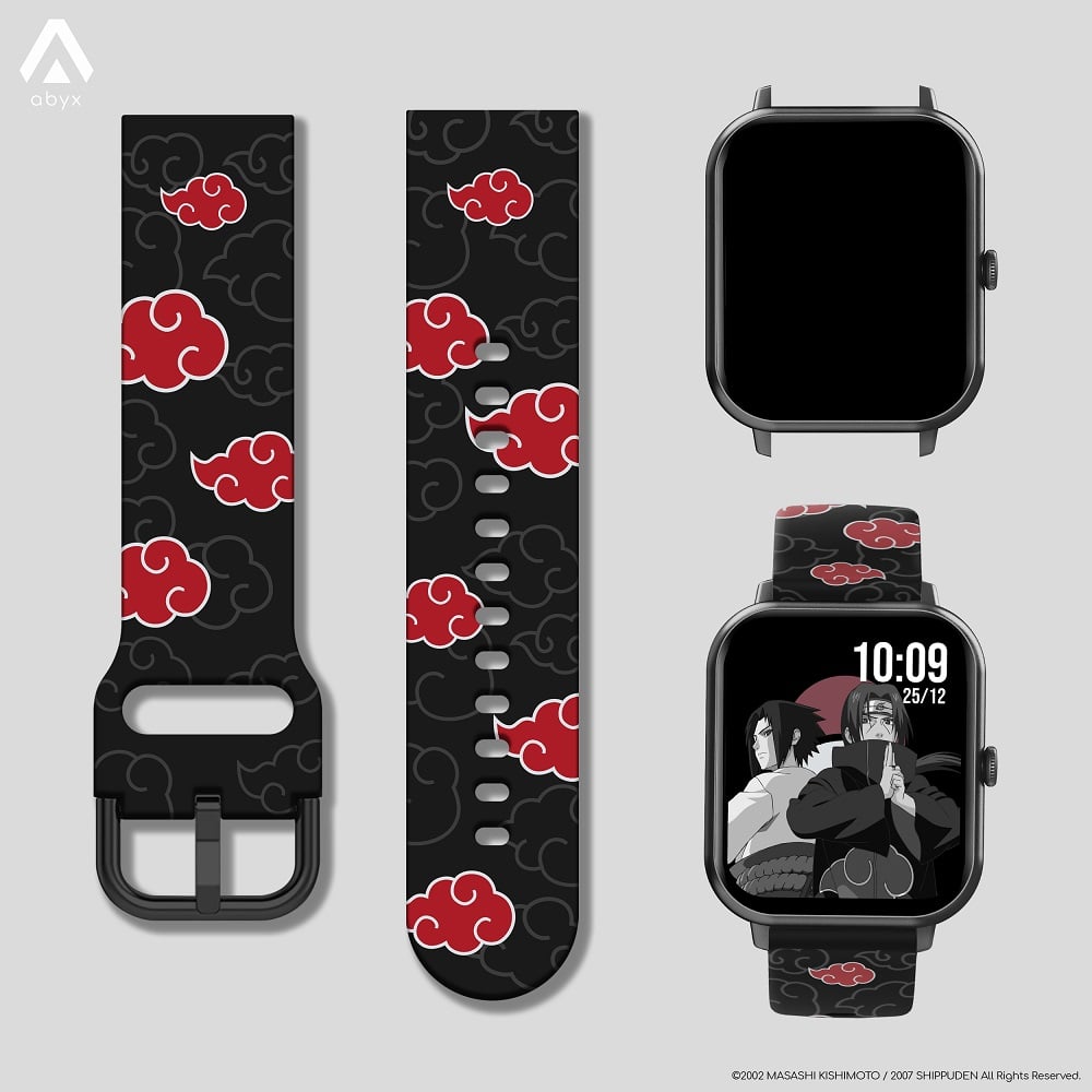 Abyx Fit - Bracelet universel Naruto Shippuden - Akatsuki 20mm pour montre connectée - flash vidéo