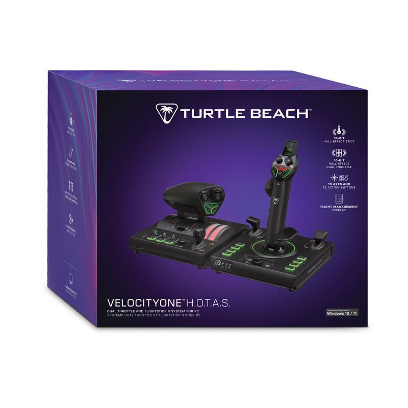 Turtle Beach - Système Dual Throttle et Flighstick II Velocityone H.O.T.A.S. pour Windows 10/11
