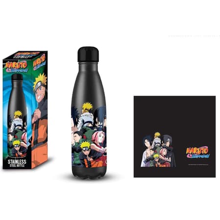 Naruto Shippuden - Bouteille d'eau en métal isotherme Personnages de Konoha 500ml - flash vidéo
