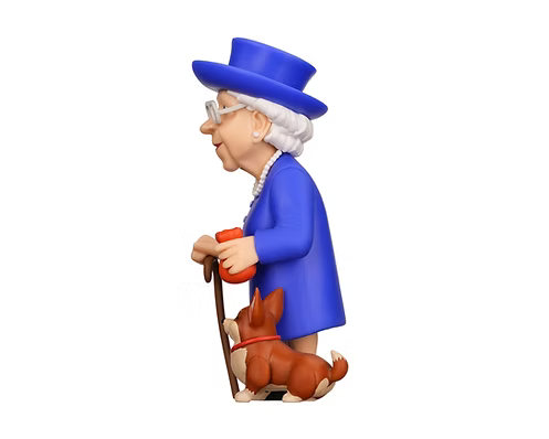 Minix - Celebrity #26 - Reine Elizabeth II avec son Corgi - Figurines PVC 12 cm
