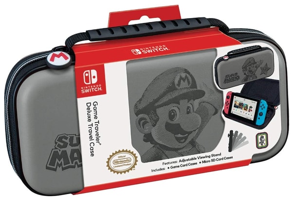 Nacon Game Traveller Deluxe Travel Case Super Mario Grey pour Nintendo Switch, Switch lite et Switch OLED