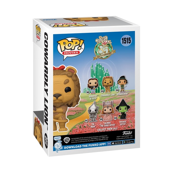 Funko Pop! Movies: The Wizard of Oz - Cowardly Lion (Chance of Flocked Chase Edition) - flash vidéo