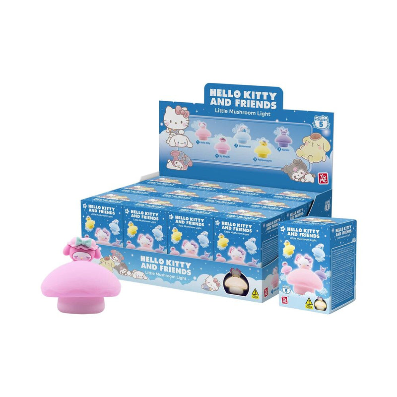 YuMe - Présentoir de veilleuses Hello Kitty and Friends - Série Little Mushroom en boîtes surprises (12 boîtes)